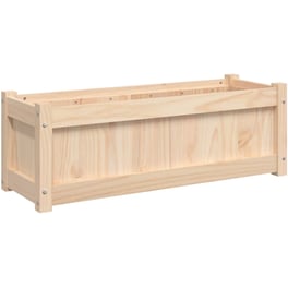 Ζαρντινιέρα VidaXL από Μασίφ Ξύλο Πεύκου 90x31cm - Μπεζ