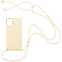 Θήκη Apple iPhone 11 - My Colors CarryHang Θήκη Σιλικόνης με Κορδόνι - Μπεζ