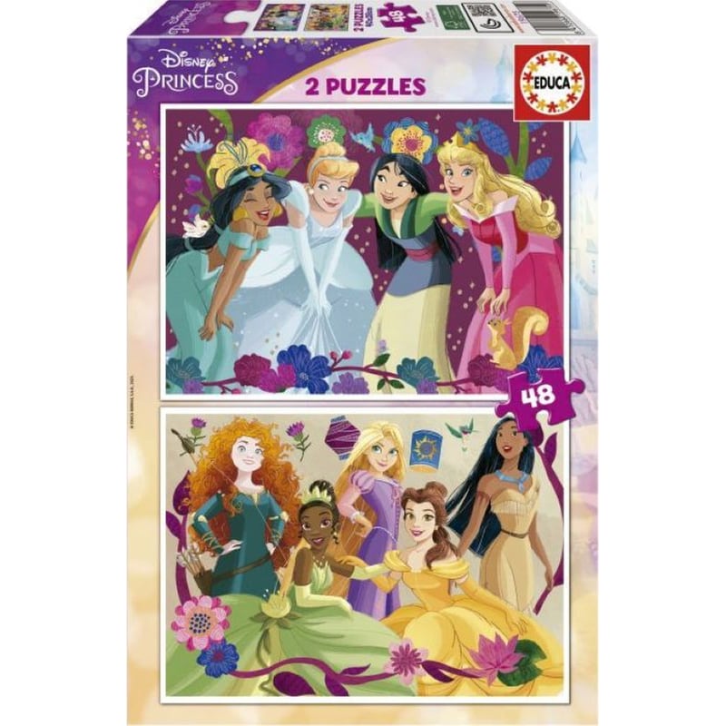 Παιδικό Παζλ Educa Disney Princess 1+1 (48 Κομμάτια)