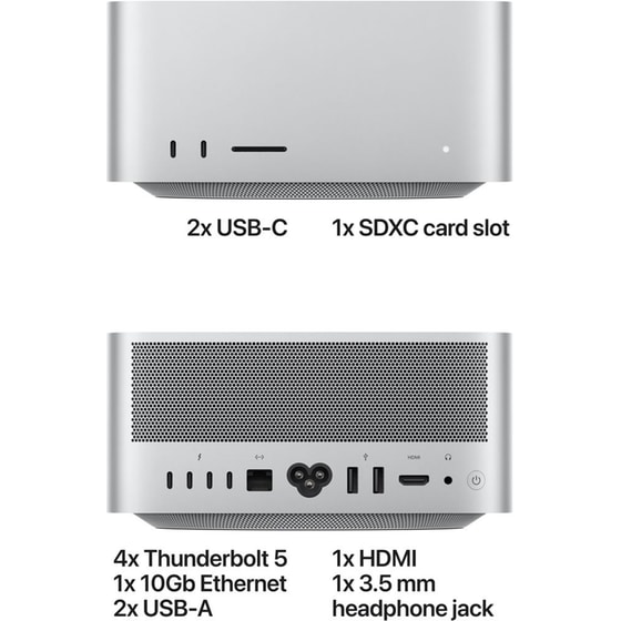 Apple Mac Studio with M5 Max (M5 Max/36GB/512GB SSD/18C CPU/32C GPU) - Silver image 3
