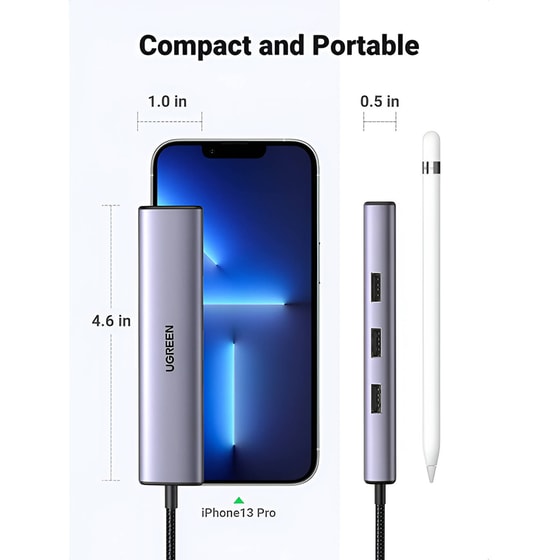 Ugreen 60600 CM475 USB Hub 4-Port USB 3.0 συμβατό με USB-C image 3