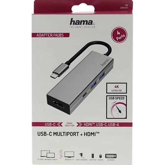 Docking Station Hama 200107 4-Port USB 3.2 συμβατό με USB-C image 1