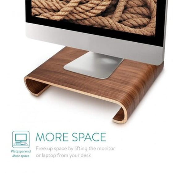 Navaris Universal Wooden Stand - Ξύλινη Βάση Για Οθόνη Pc / Tv / Notebook / Laptop image 1
