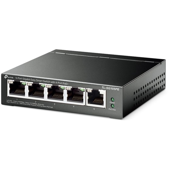 TP-Link TL-SG105PE Network Switch Managed L2 Gigabit Ethernet (1000 Mbps) 5-Port PoE Support image 1