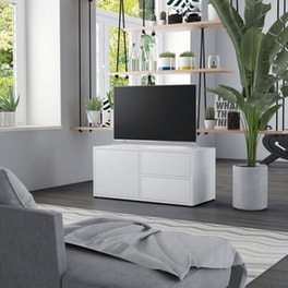 Έπιπλο Τηλεόρασης VidaXL από Μοριοσανίδα 80x34x36cm - Λευκό