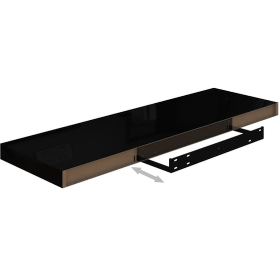 Ράφια Τοίχου VidaXL από MDF 80x23.5x3.8 cm 4 Τμχ  - Μαύρο image 5