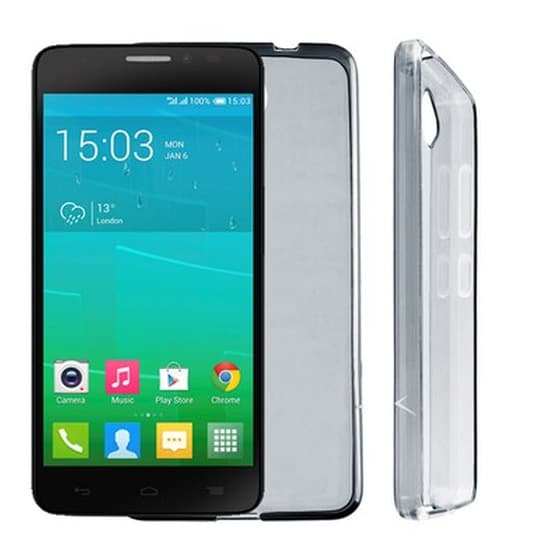 Θήκη Alcatel Idol X Plus - Volte-Tel TPU Back Cover Σιλικόνης - Διάφανη Γκρι image 0