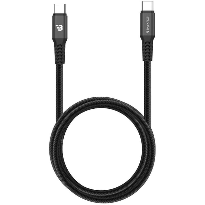 BAYKRON Καλώδιο Baykron USB-C σε USB-C 1.2m - Μαύρο