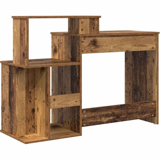 Γραφείο VidaXL από Επεξεργασμένο Ξύλο 120,5x44x88,5 cm - Παλιό Ξύλο image 5