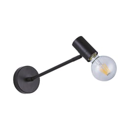 Απλίκα Τοίχου Homelighting Adept Tube 77-8274 Μεταλλική 30x10x10 cm - Μαύρη