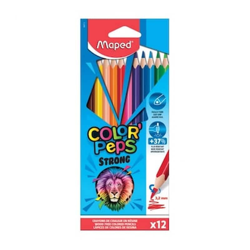 MAPED Maped Ξυλομπογιες Color Peps Strong Σετ 12 Χρωματα 862712