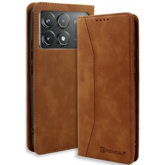 Θήκη Xiaomi Poco X6 Pro - Bodycell Book Case - Brown image 0