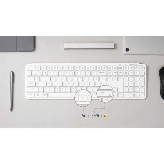 Keychron B6P-K8 Ultraslim Ασύρματο Bluetooth Μηχανικό Πληκτρολόγιο - Ivory White (US) image 1