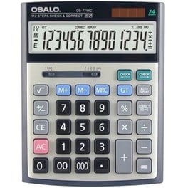 Αριθμομηχανή Γραφείου Osalo 14 Ψηφίων Os-7714c Γκρι
