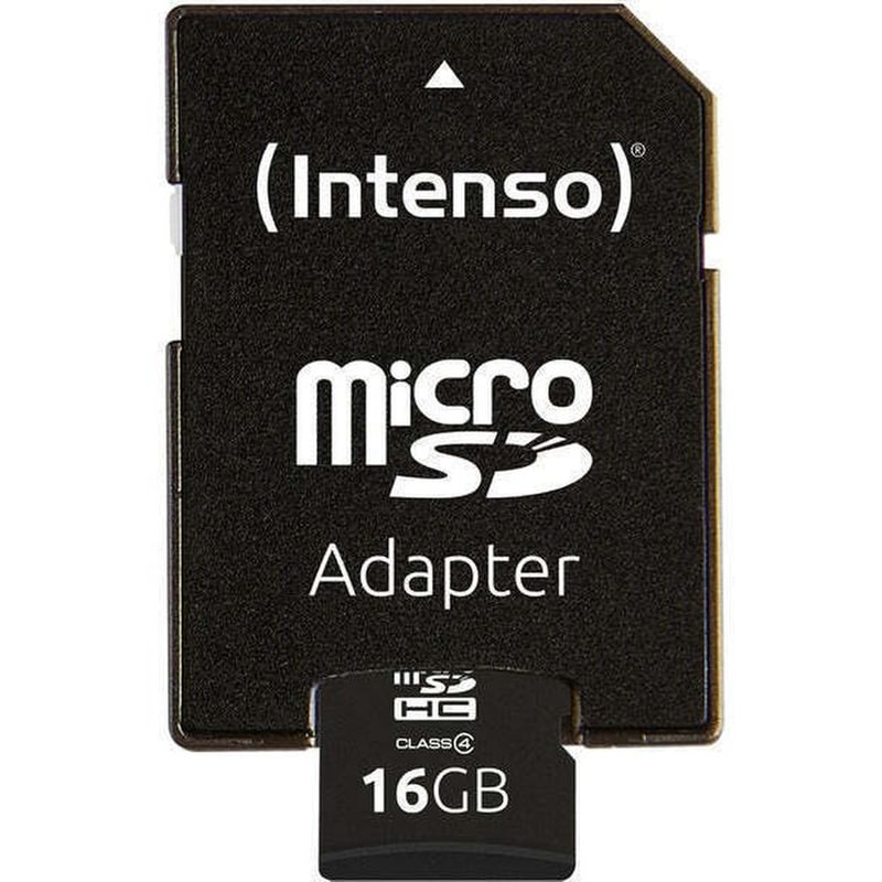 Intenso microSDHC 16GB Class 4 Default Speed 21MB/s με αντάπτορα