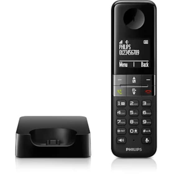 Ασύρματο Τηλέφωνο Philips D4701B - Μαύρο image 1