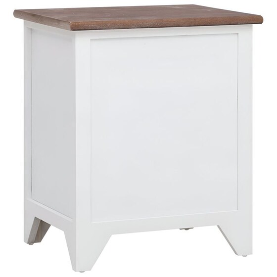 Κομοδίνο Vidaxl  Από Ξύλο Παυλώνιας 2τμχ 38x28x45 cm - Καφέ Λευκό image 6