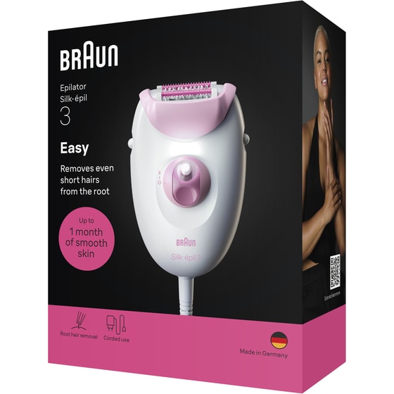 Αποτριχωτική Μηχανή BRAUN SE3-000/N Λευκό-Ροζ image 4
