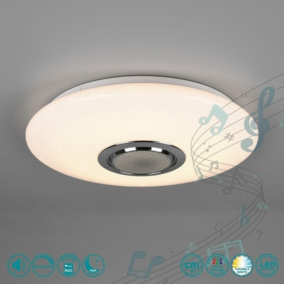 Trio Lighting Musica Smart Πλαφονιέρα Οροφής 41εκ. Λευκή με Ενσωματωμένο LED και Τηλεχειριστήριο image 7