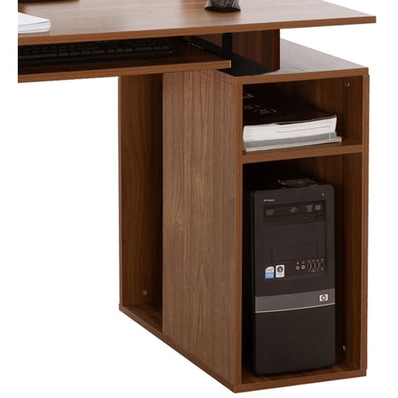 Γραφείο Υπολογιστή Liberion Pakoworld Καρυδί 120x55x76εκ – 072-000090 image 1
