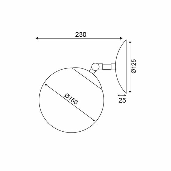 Απλίκα Τοίχου Aca Thetis V360501w Μεταλλική 15x23x15 cm - Μπρονζέ/Λευκή image 1