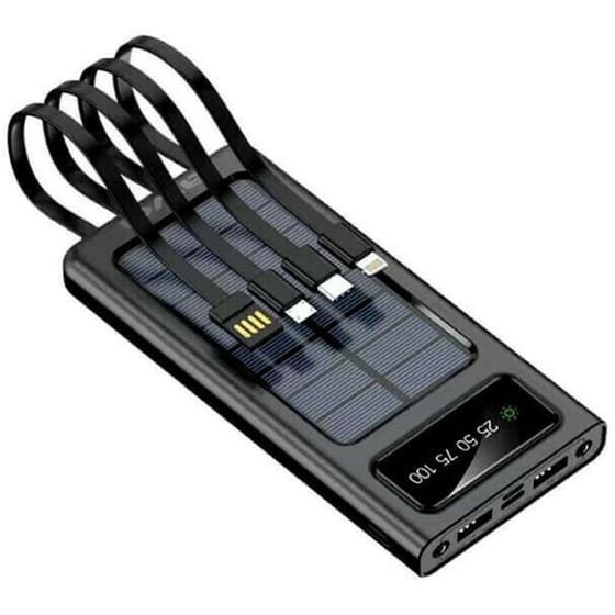Powerbank Ηλιακό Awei P130K 10.000 mAh - Μαύρο image 0