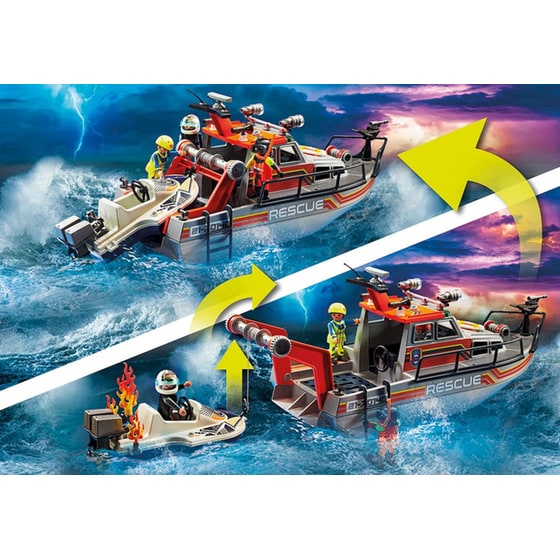 PLAYMOBIL® City Action Επιχείρηση Πυρόσβσης με Σκάφος Διάσωσης (70140) image 7