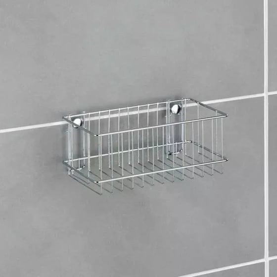 Ράφι Μπάνιου Wenko Μεταλλικό 24x14x10cm - Ασημί image 3
