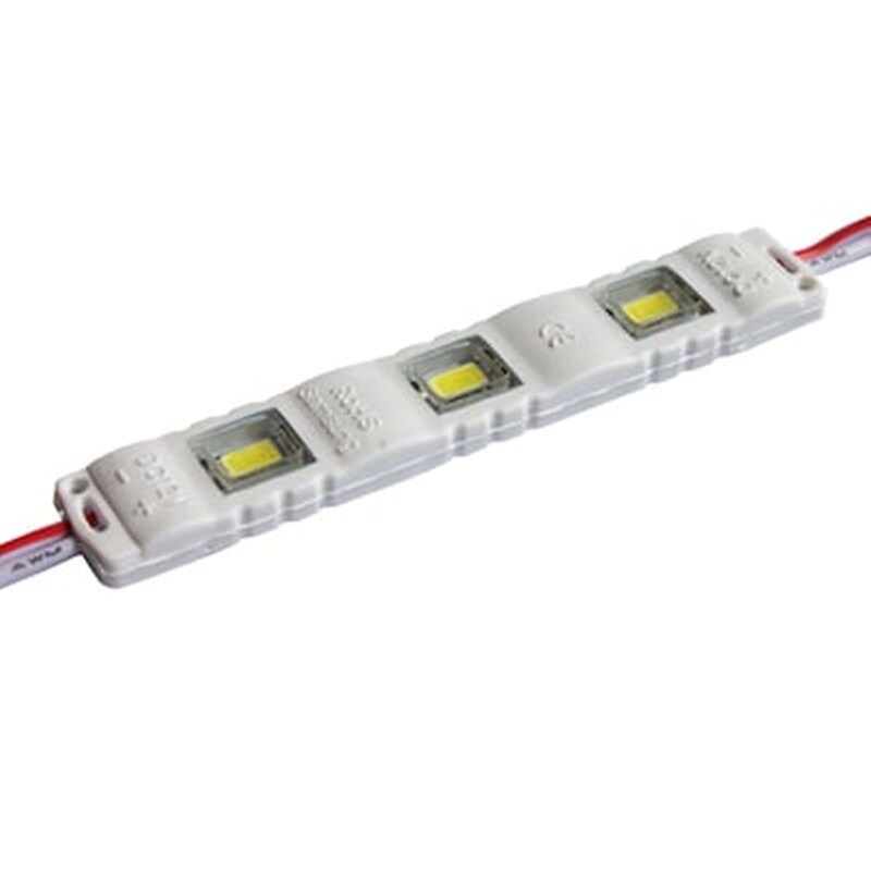 Led Module 3 Smd 5630 Chips 1.5 Watt Θερμό Λευκό 2700k Για Επιγραφές 120120124 Oem