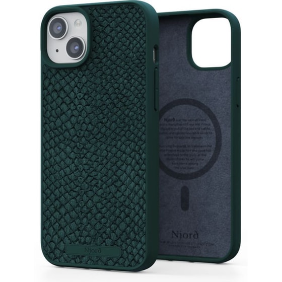 Θήκη Apple iPhone 15 Plus - Njord Salmon Leather MagSafe Case - Green image 0