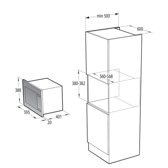 GORENJE BM251SG2WG 25 Lt Εντοιχιζόμενος Φούρνος Μικροκυμάτων με Grill Λευκό image 4