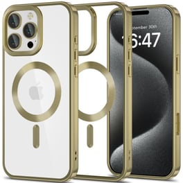 Θήκη Apple iPhone 16 Pro - Tech-Protect MagFlex Διάφανη Σιλικόνης με MagSafe - Satin Gold