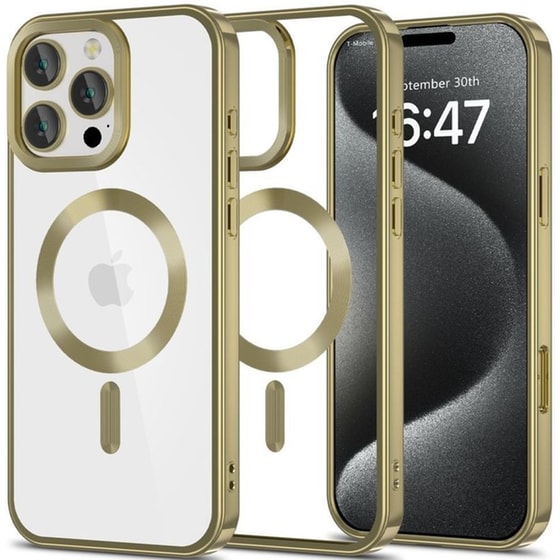 Θήκη Apple iPhone 16 Pro - Tech-Protect MagFlex Διάφανη Σιλικόνης με MagSafe - Satin Gold image 0