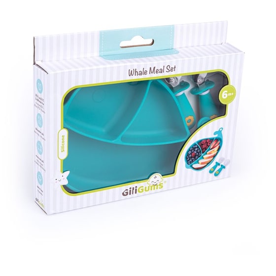 Giligums Σετ Φαγητού Με Βεντούζες - Sea Whale Μπλε image 1