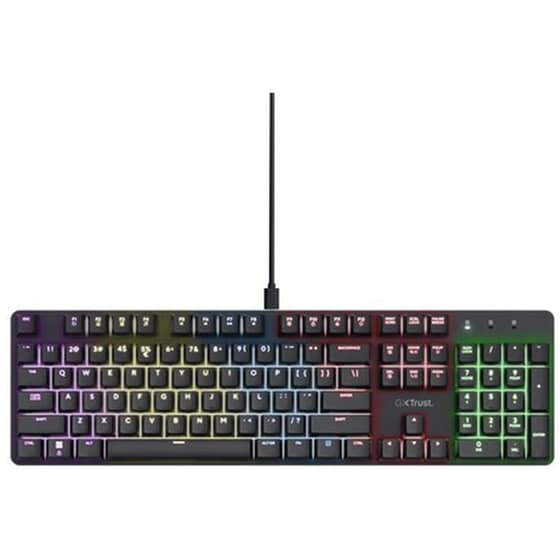 Trust GXT 871 Zora Gaming Μηχανικό Ενσύρματο Πληκτρολόγιο με RGB φωτισμό (US) image 2