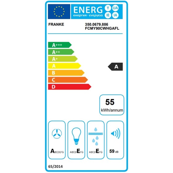 FRANKE Mythos FCMY 90 C WHG A FL 90 cm Λευκό Απορροφητήρας Οροφής image 4