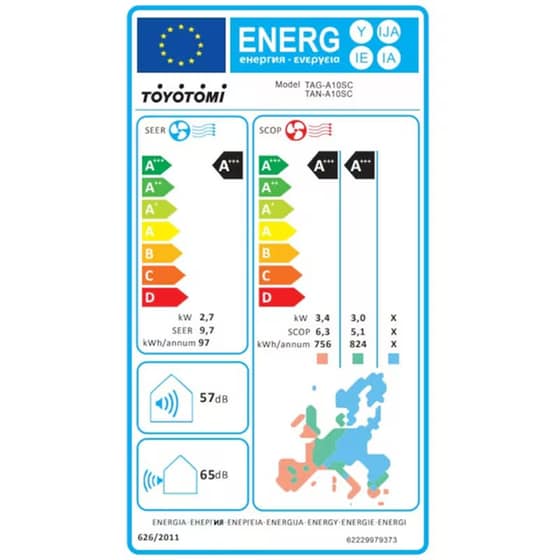 TOYOTOMI Sedai TAN/G-A10SC Κλιματιστικό Inverter 9.000 BTU A+++/A+++ με Ιονιστή & WiFi image 3