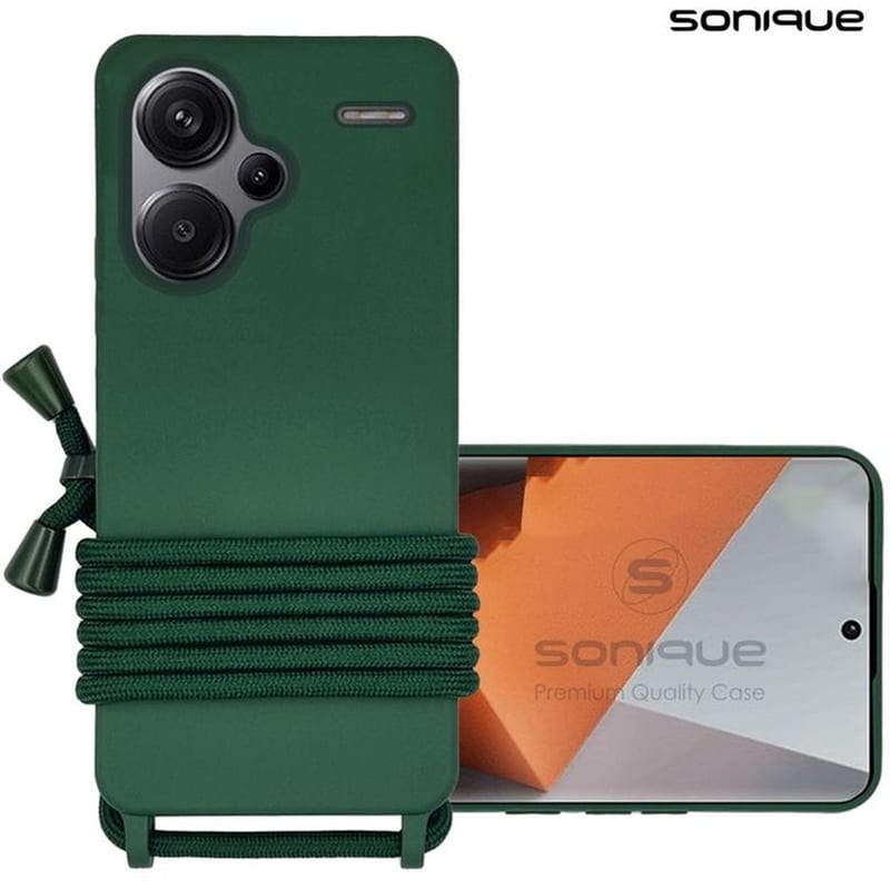 Θήκη Xiaomi Redmi Note 13 Pro Plus 5G - Sonique Με Κορδόνι Carryhang - Πράσινο SONIQUE