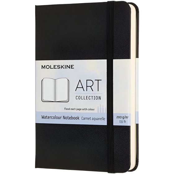 Σημειωματάριο Moleskine Art Watercolor Pocket Μαύρο (1 Τεμάχιο) image 0