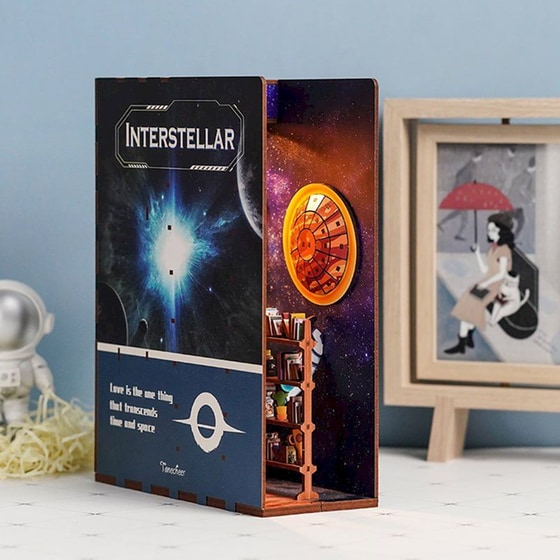 DIY 3D Puzzle Book Nook Kit Βιβλιοστάτης - Interstellar image 8