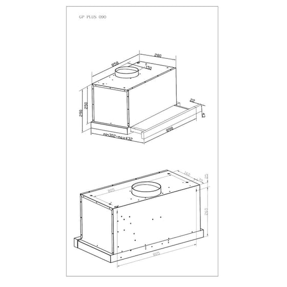 DAVOLINE GP PLUS GR-IX 090 89.8 cm Inox Απορροφητήρας Συρόμενος image 4