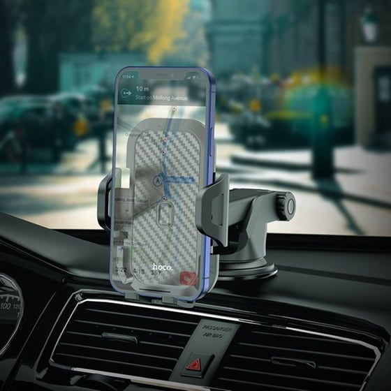 Βάση Στήριξης Αυτοκινήτου Hoco CA76 Με Ρυθμιζόμενα Άγκιστρα - Μαύρο image 3