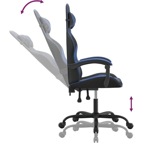 Καρέκλα Gaming VIDAXL 3143818 από Τεχνητό Δέρμα - Μαύρο image 4