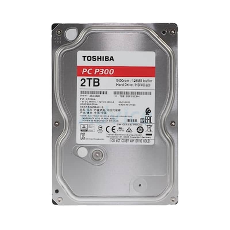 TOSHIBA Εσωτερικός Σκληρός Δίσκος HDD Toshiba P300 HDWD220UZSVA 2TB 3.5 Sata Desktop