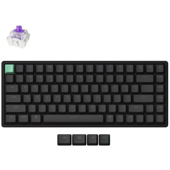 Keychron K2 He (k2h-j1) Gaming Μηχανικό Ενσύρματο/Ασύρματο Bluetooth Πληκτρολόγιο με Μαγνητικούς Διακόπτες και RGB φωτισμό Μαύρο (US) image 0