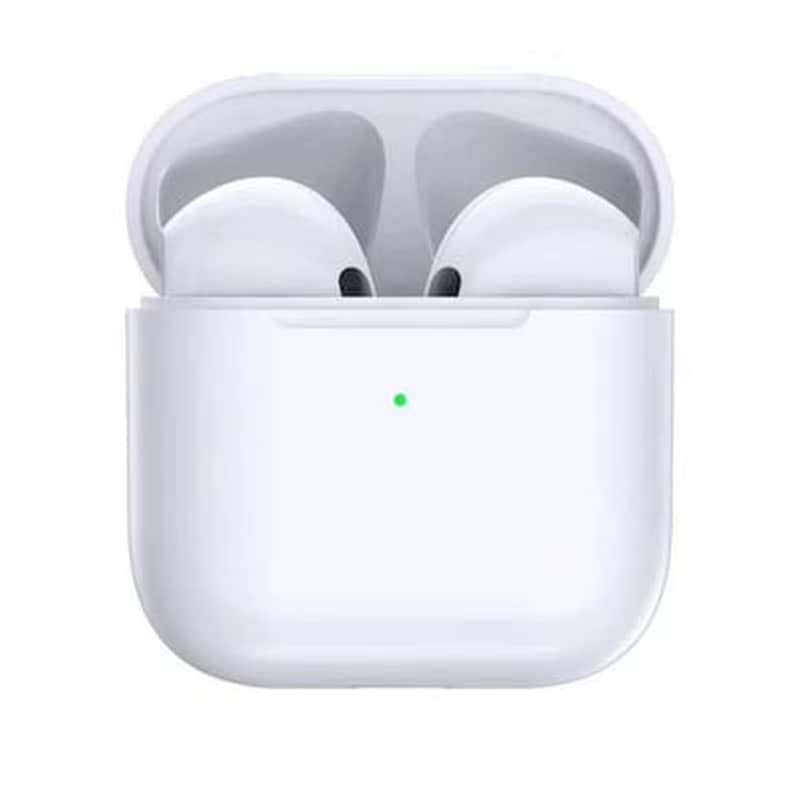Ασύρματα Ακουστικά Αφής Bluetooth 5.0, Με Βάση Φόρτισης Pro 4 Tws Λευκά