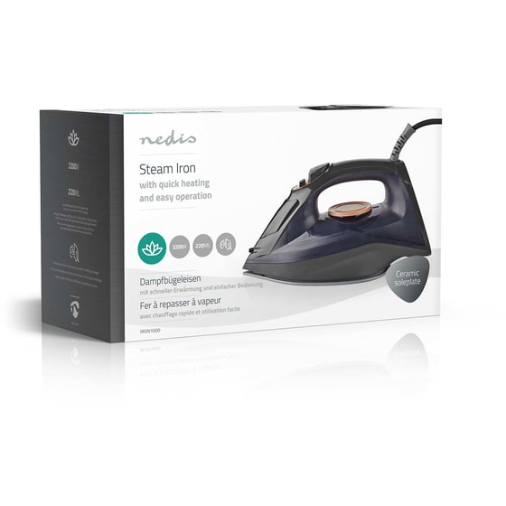 NEDIS IRON1000 2200 W Μαύρο Σίδερο Ατμού image 12