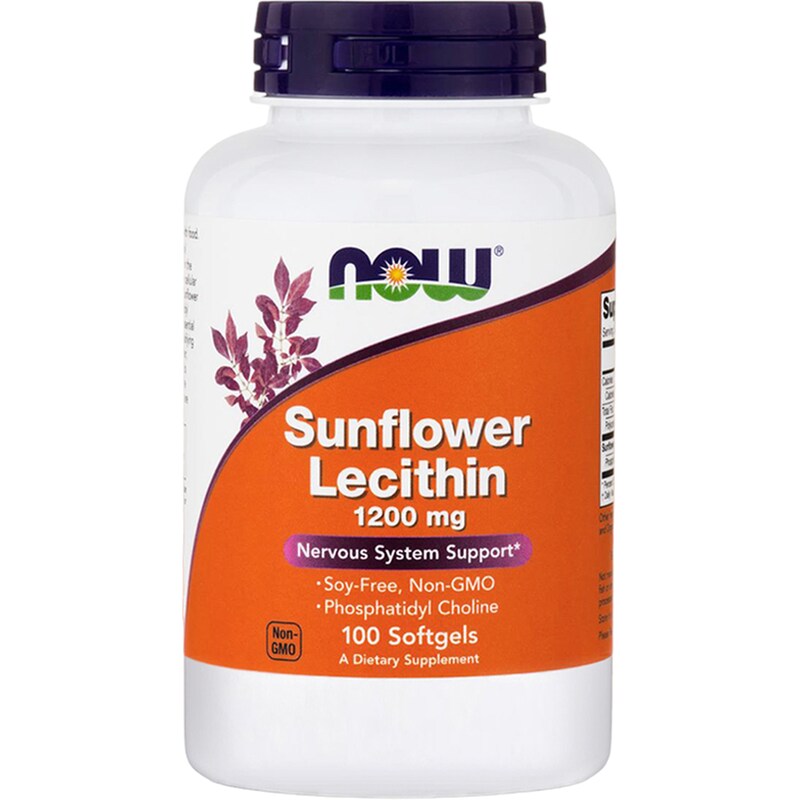 Λιποδιαλύτης Now Sunflower Lecithin 1200mg - 100 ταμπλέτες