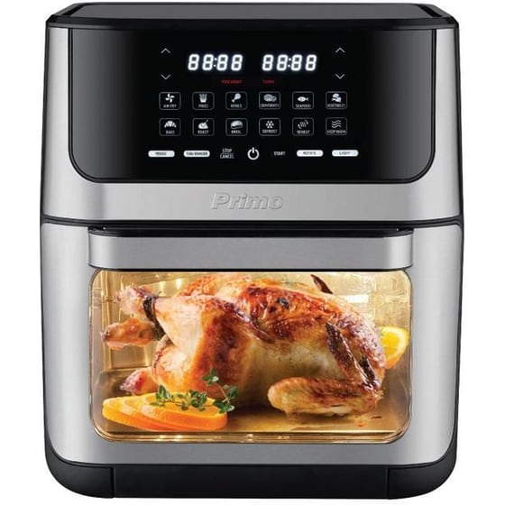 PRIMO PRAF-40424 Digital 1800 W 12 L Inox/Mαύρο Φριτέζα Αέρος - Φουρνάκι image 2