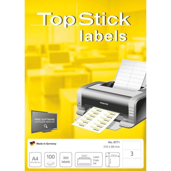 Αυτοκόλλητες Ετικέτες Topstick - 100 Φύλλα image 1